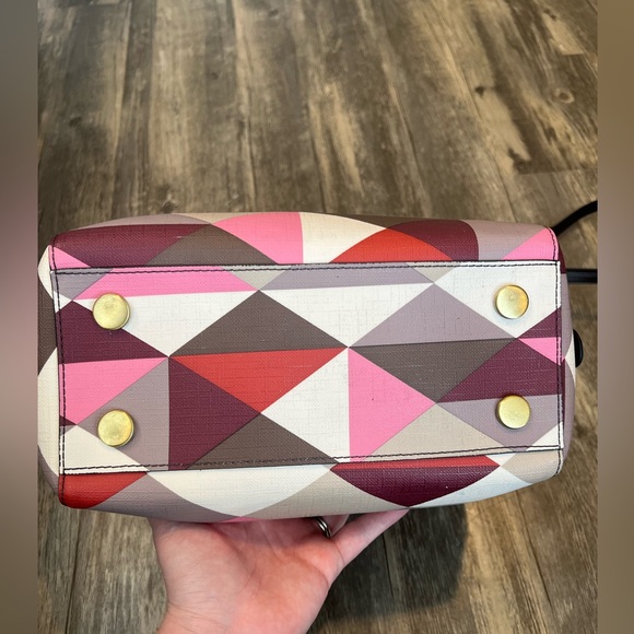 Fossil Geometric Crossbody Bag - Pink, Red, Brown - Picture 7 of 14